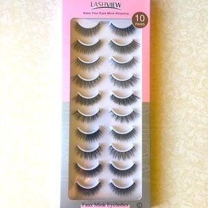 10 Pairs Faux Mink Eyelashes for Women - New